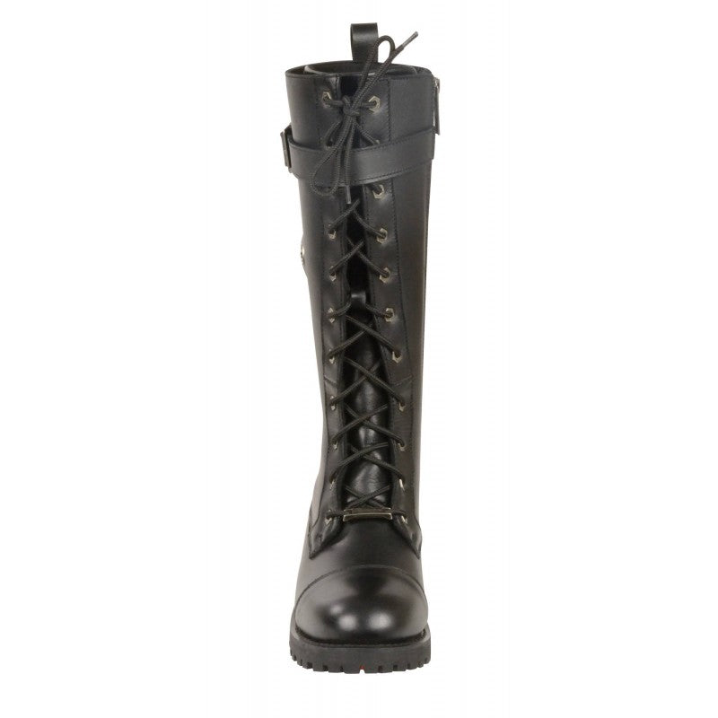 Women's lace up hot sale tall combat boots