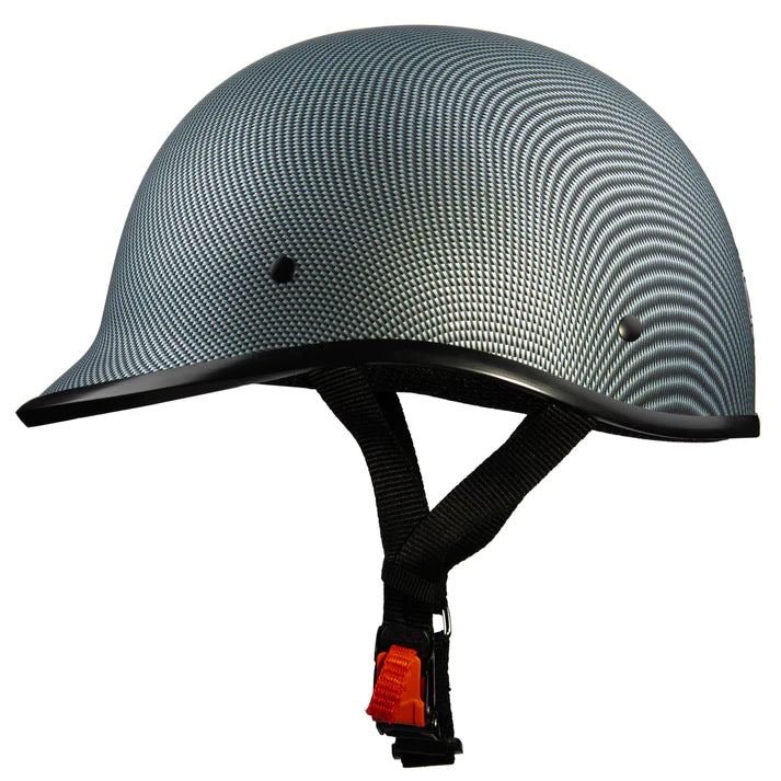 BFR Carbon fibre Grey- Polo Style Helmet (Dull Carbon) Quick Release | Classic