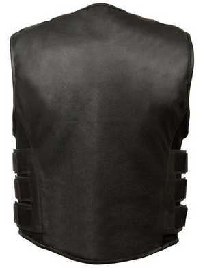 Milwaukee Leather MLM3500 Men's SWAT Style Black Leather Vest