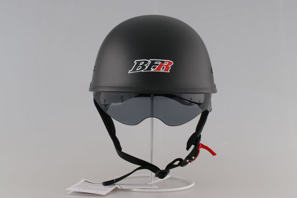 DOT Open Face Motorcycle Helmet With Black Visor