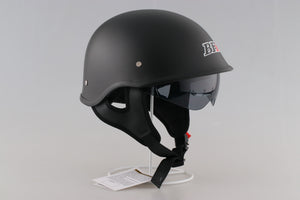 DOT Open Face Motorcycle Helmet With Black Visor