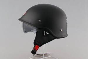 DOT Open Face Motorcycle Helmet With Black Visor