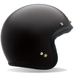 3/4 Open Face Motorcycle Helmet Finish Black