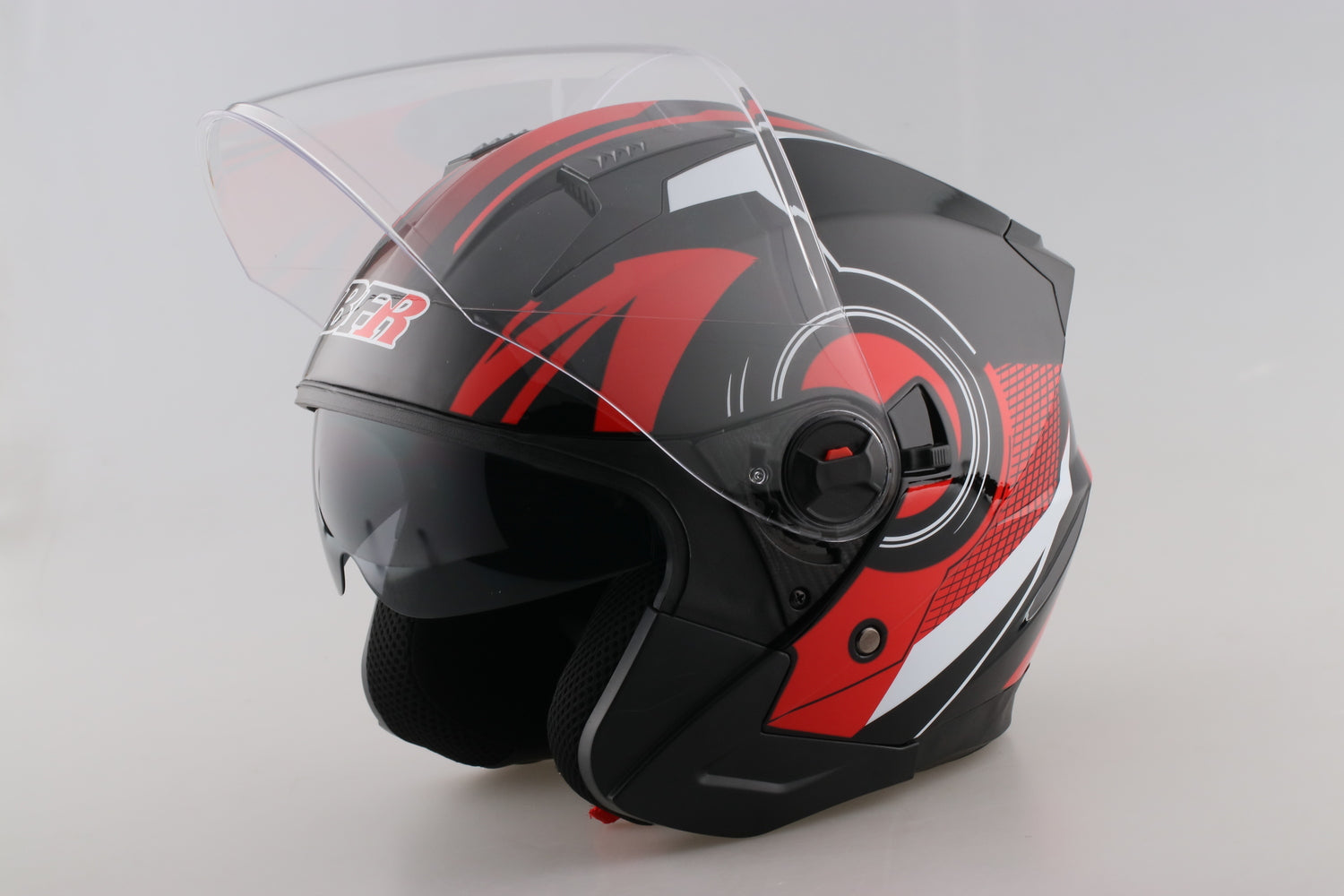 Red Half Face Motorcycle Helmet