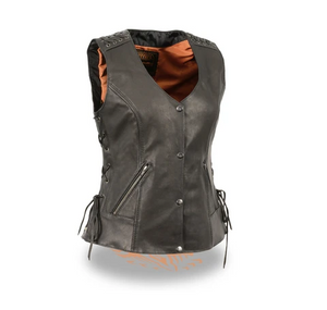 Milwaukee MLL 4525 Ladies LeatherLightweight Lace to Lace Snap Front Vest