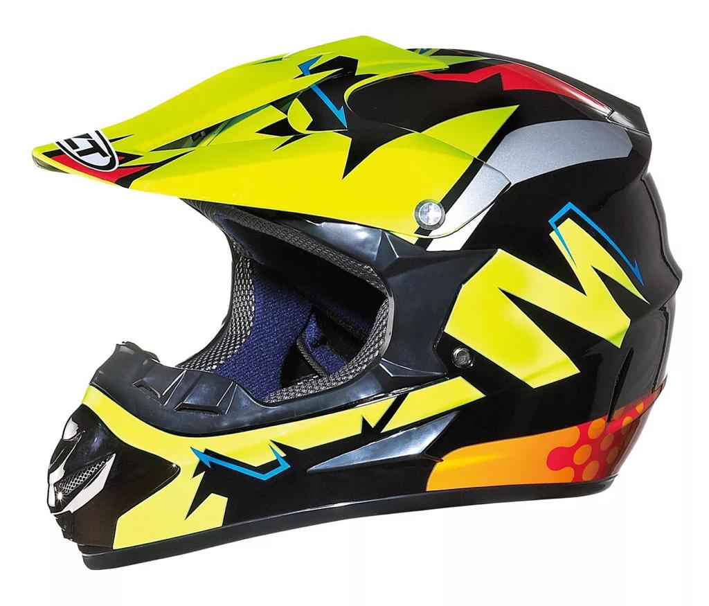 DOT Motorcross Junior Helmet-BFR 125 Neon Green & Black