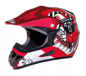 DOT Motorcross Junior Helmet-BFR 125 Red & Black
