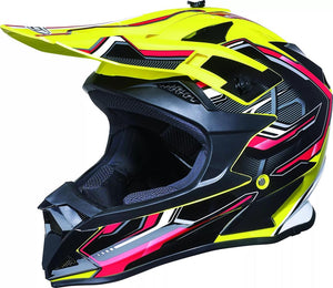 DOT Motorcross Adult Helmet-BFR 166 Neon Green & Black