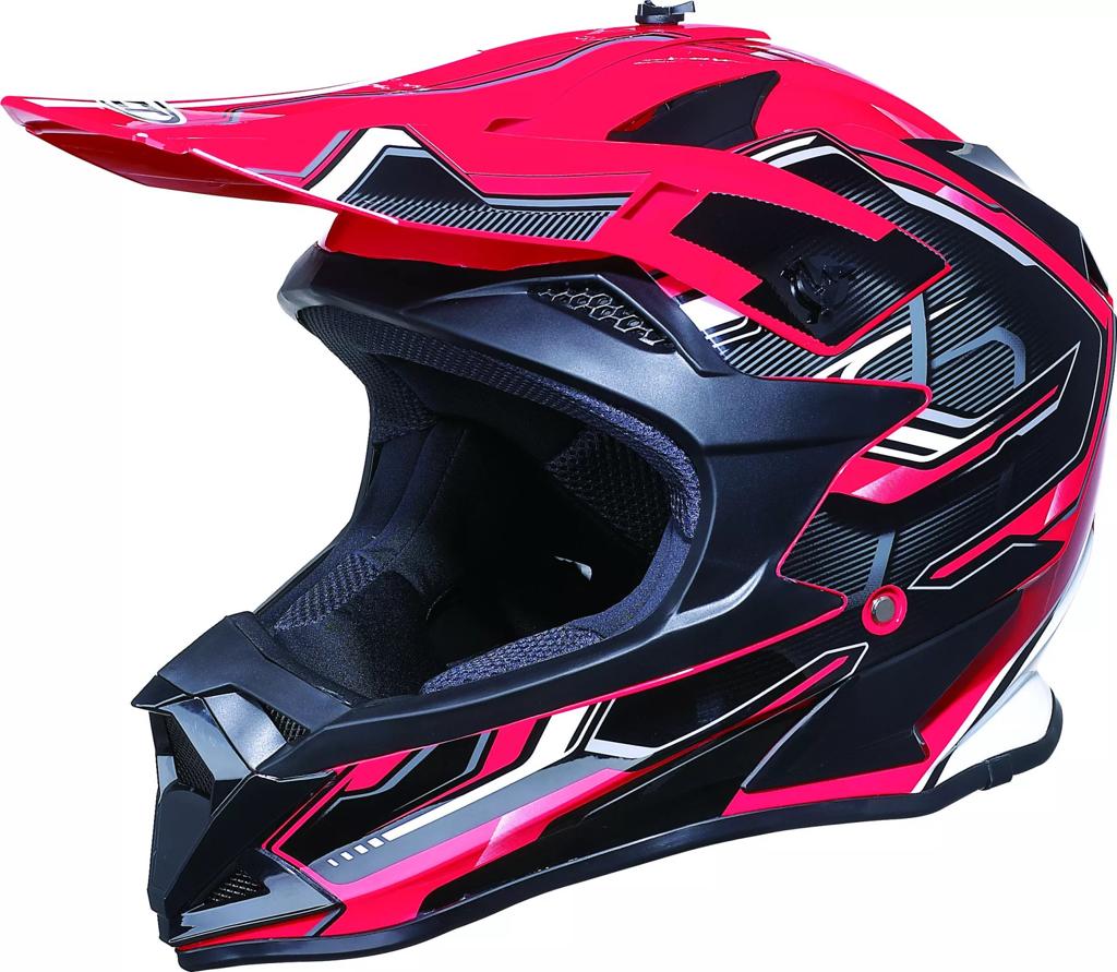 DOT Motorcross Adult Helmet-BFR 166 Red & Black