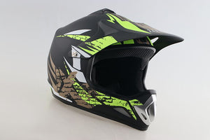 DOT Motorcross Junior Helmet-BFR 818 Green & Black