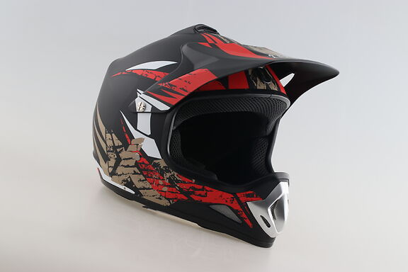 DOT Motorcross Junior Helmet-BFR 818 Red & Black DOT Motorcross Junior Helmet-BFR 818 Red & Black