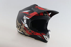 DOT Motorcross Junior Helmet-BFR 818 Red & Black