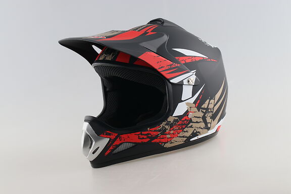 DOT Motocross Junior Helmet-BFR 818 Red & Black