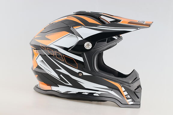DOT Motorcross Adult Helmet-BFR 819- Orange & Black