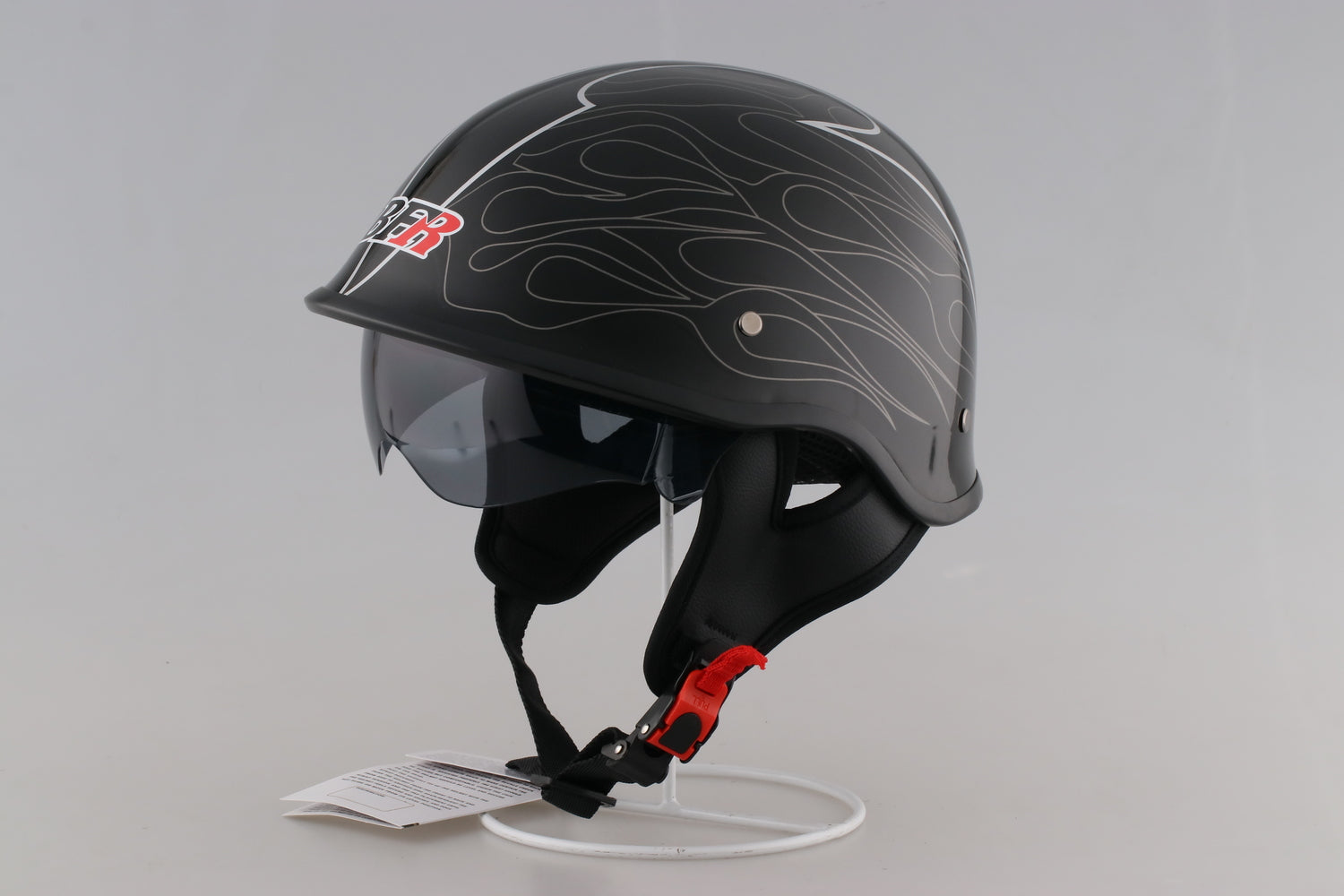 dot beanie motorcycle helmets Baseball Pro Half Helmet / Matte Black Sleek Shell perfect for cruiser Twister 2.0 DOT Approved Reversible