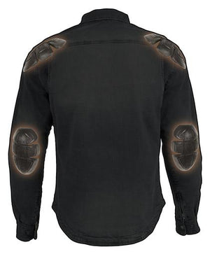 Milwaukee Performance MPM1621 Men's Grey Armored Denim Shirt with Aramid® by DuPont™ Fibers. Milwaukee shirt. Motorcycle biker shirt.