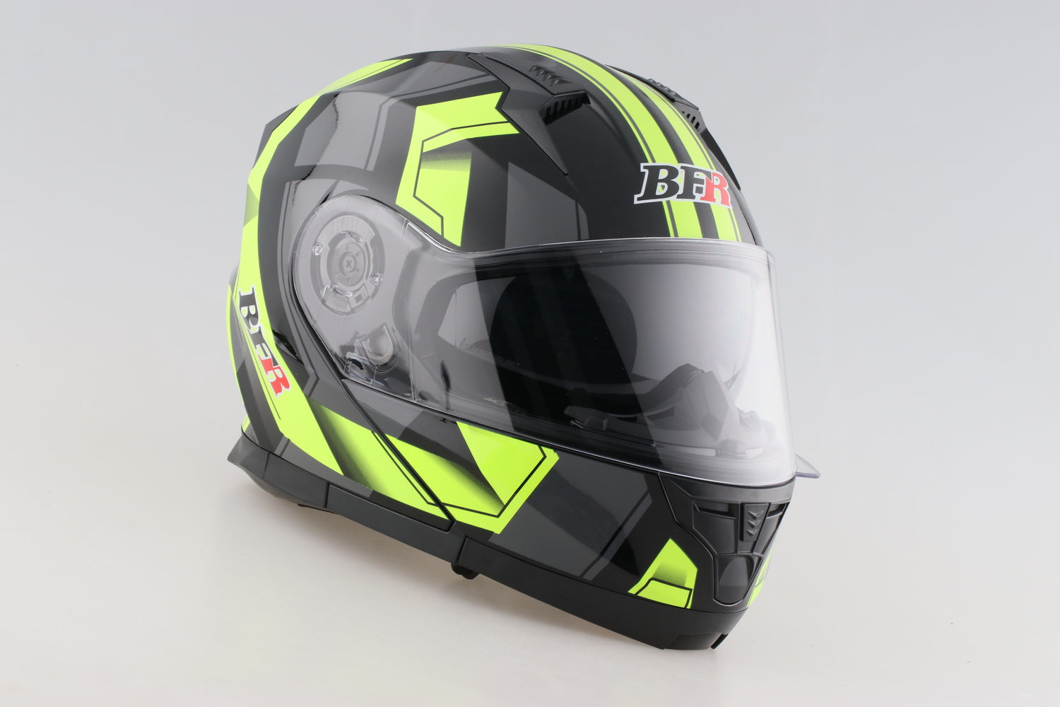 Modular Flip-Up Motorcycle Helmet- Lime Green