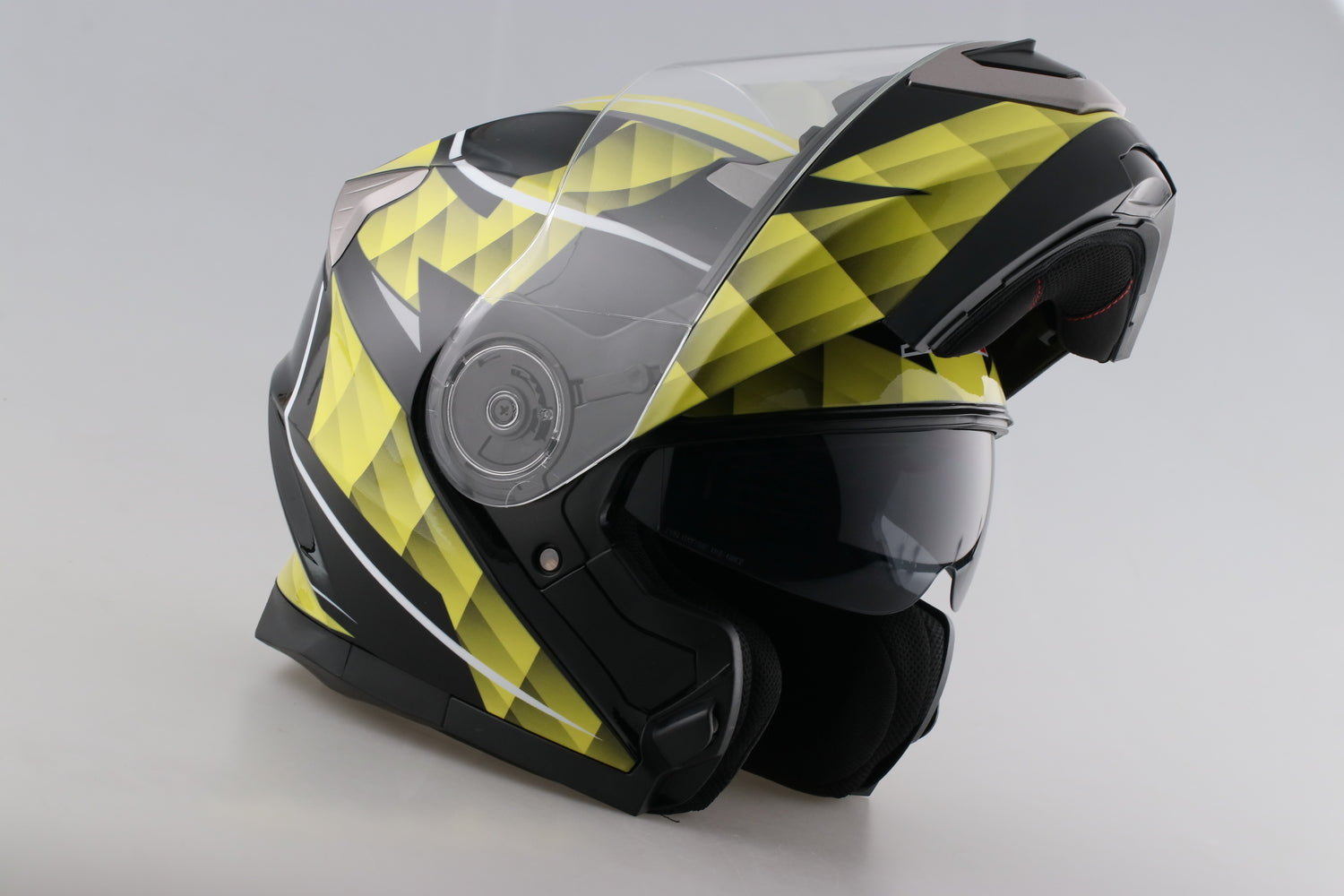 Modular Flip-Up Motorcycle Helmet- Yellow